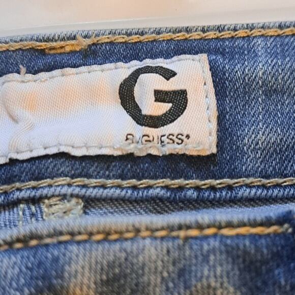 Guess Womens High Waist Relaxed fit Stretch Utility Jeans Blue Size 26 - Picture 4 of 6